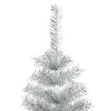 Vidaxl Kunstkerstboom mit Standard -210 -cm -Kappe silberfarben