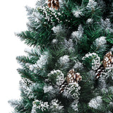 Vidaxl Kunstkerstboom mit Kiefernkegeln und weißem Schnee 150 cm