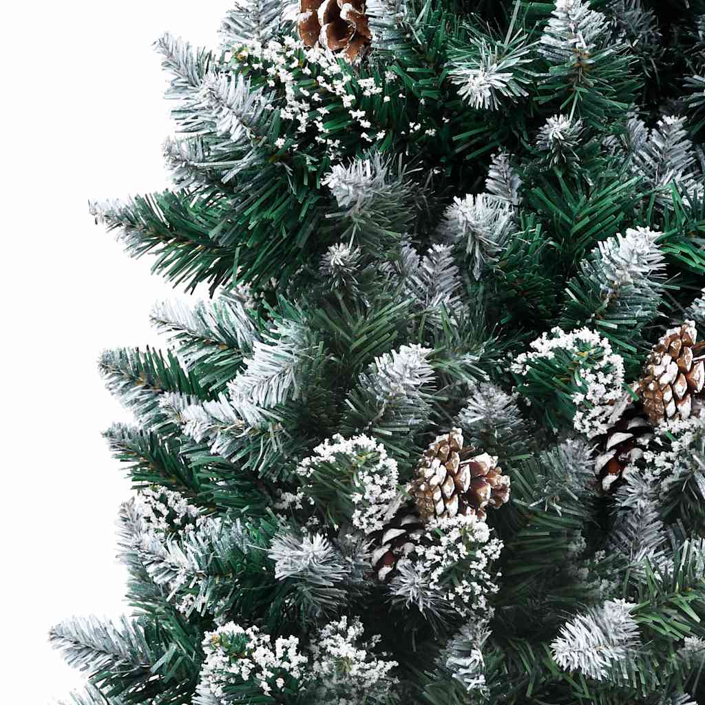 Vidaxl Kunstkerstboom mit Kiefernkegeln und weißem Schnee 150 cm
