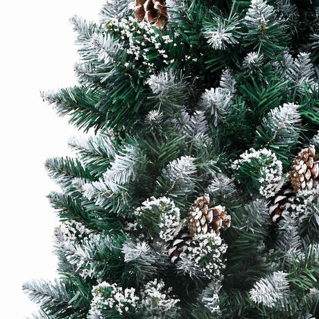 Vidaxl Kunstkerstboom mit Kiefernkegeln und weißem Schnee 150 cm
