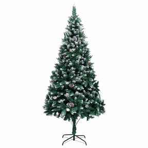 Vidaxx künstlicher Weihnachtsbaum mit Tannenzapfen und weißem Schnee 210 cm