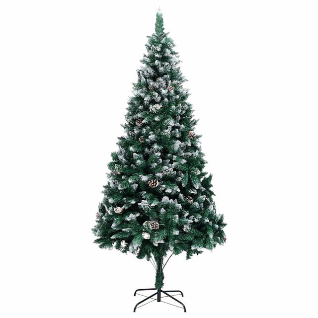 Vidaxx künstlicher Weihnachtsbaum mit Tannenzapfen und weißem Schnee 210 cm