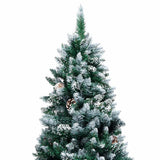 Vidaxx künstlicher Weihnachtsbaum mit Tannenzapfen und weißem Schnee 210 cm