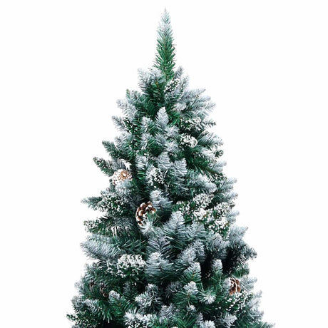 Vidaxx künstlicher Weihnachtsbaum mit Tannenzapfen und weißem Schnee 210 cm