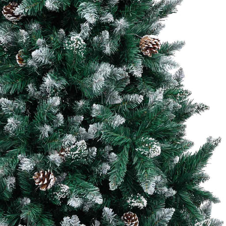 Vidaxx künstlicher Weihnachtsbaum mit Tannenzapfen und weißem Schnee 210 cm
