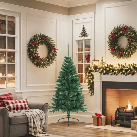 Vidaxl Kunstkerstboom mit Standardhälften 150 cm PVC Grün