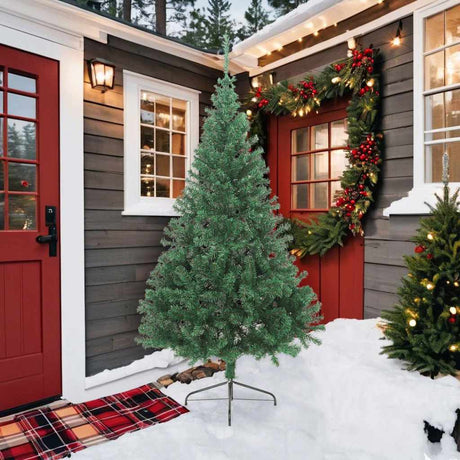 Vidaxx künstlicher Weihnachtsbaum mit Standardhälfte 210 cm PVC grün