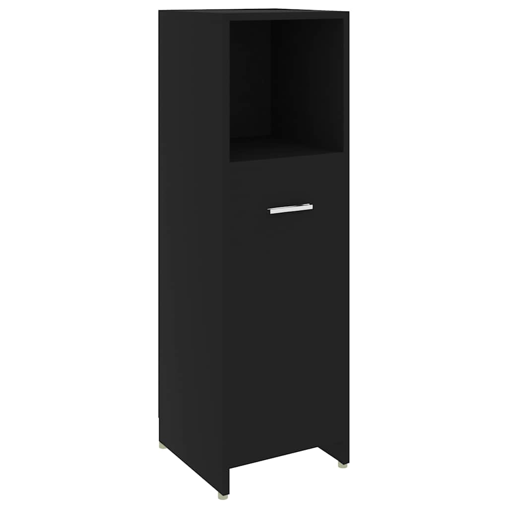 Vidaxl badkamerkast 30x30x95 cm bewerkt hout zwart