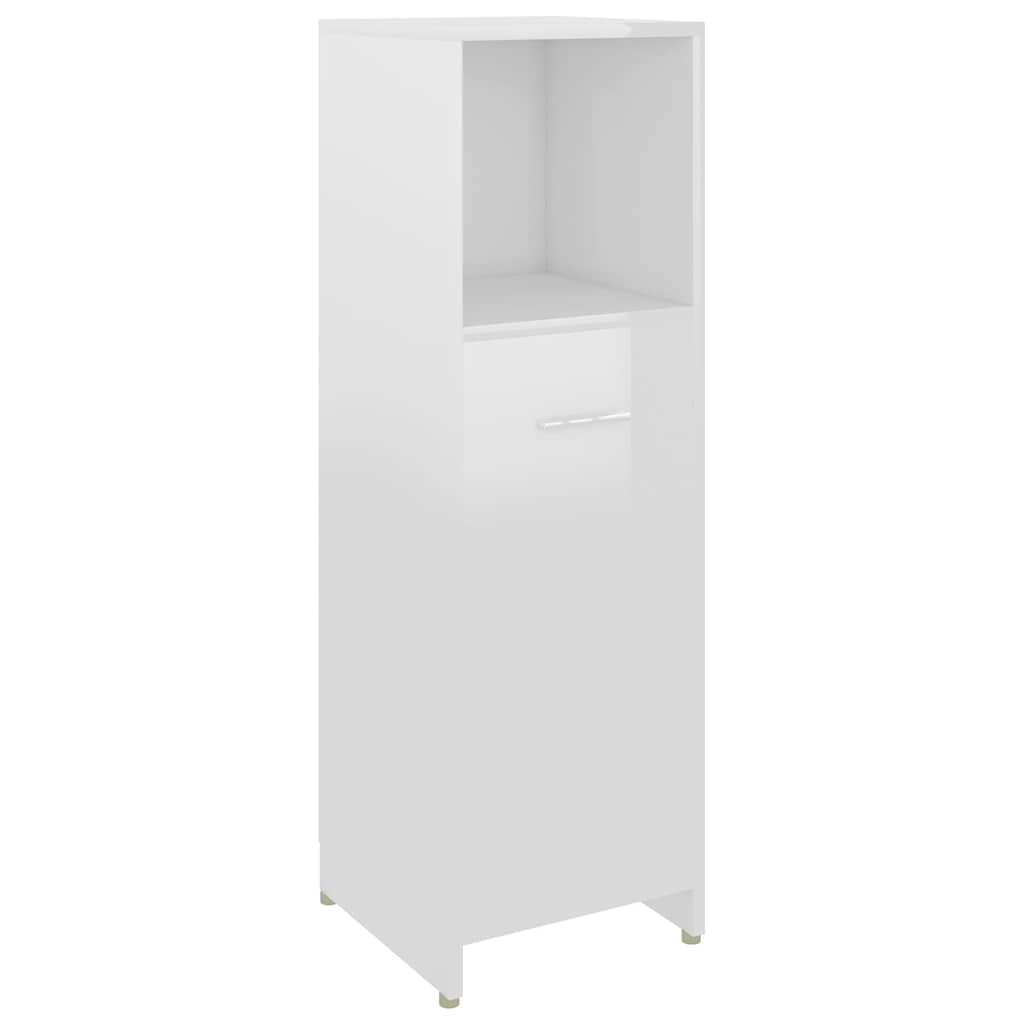 Vidaxl badkamerkast 30x30x95 cm bewerkt hout hoogglans wit