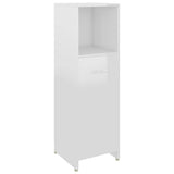 Vidaxl badkamerkast 30x30x95 cm bewerkt hout hoogglans wit