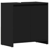 Vidaxl badkamerkast 60x33x61 cm bewerkt hout zwart