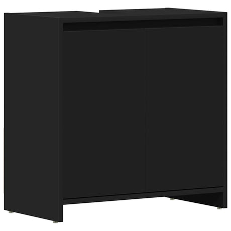 Vidaxl badkamerkast 60x33x60 cm bewerkt hout zwart