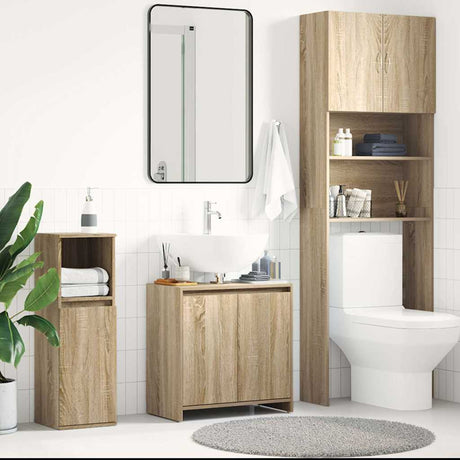 Vidaxl badkamerkast 60x33x60 cm bewerkt hout sonoma eikenkleurig
