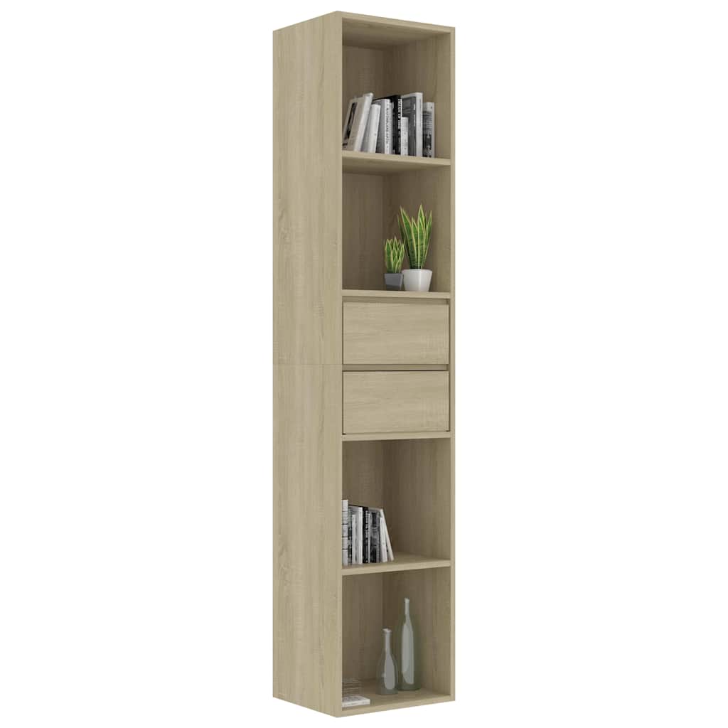 Vidaxl boekenkast 36x30x171 cm bewerkt hout sonoma eikenkleurig