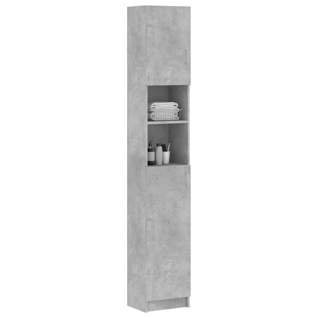 Vidaxl badkamerkast 32x25,5x190 cm bewerkt hout betongrijs