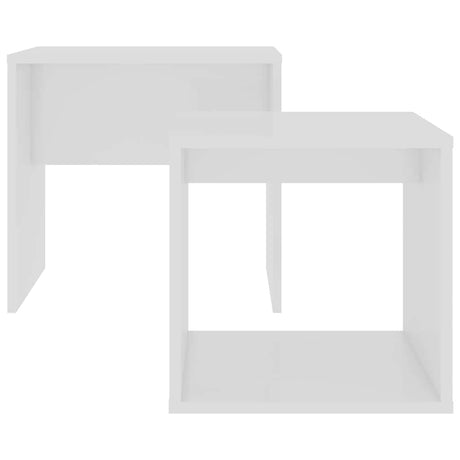 Vidaxl salontafelset 48x30x45 cm bewerkt hout wit