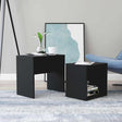 Vidaxl salontafelset 48x30x45 cm bewerkt hout zwart