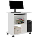 Vidaxl computerbureau 80x50x75 cm bewerkt hout wit