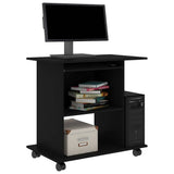 Vidaxl computerbureau 80x50x75 cm bewerkt hout zwart