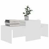 Vidaxl salontafelset 100x48x40 cm bewerkt hout wit