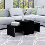 Vidaxl salontafelset 100x48x40 cm bewerkt hout zwart