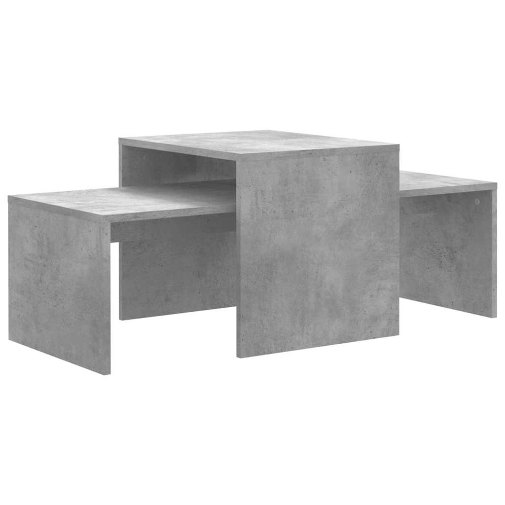 Vidaxl salontafelset 100x48x40 cm bewerkt hout betongrijs
