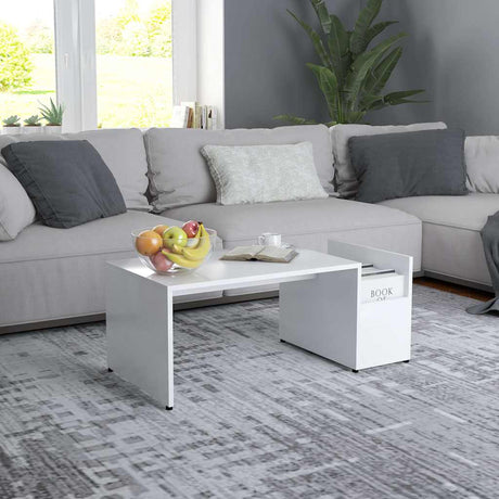 Vidaxl salontafel 90x45x35 cm bewerkt hout wit