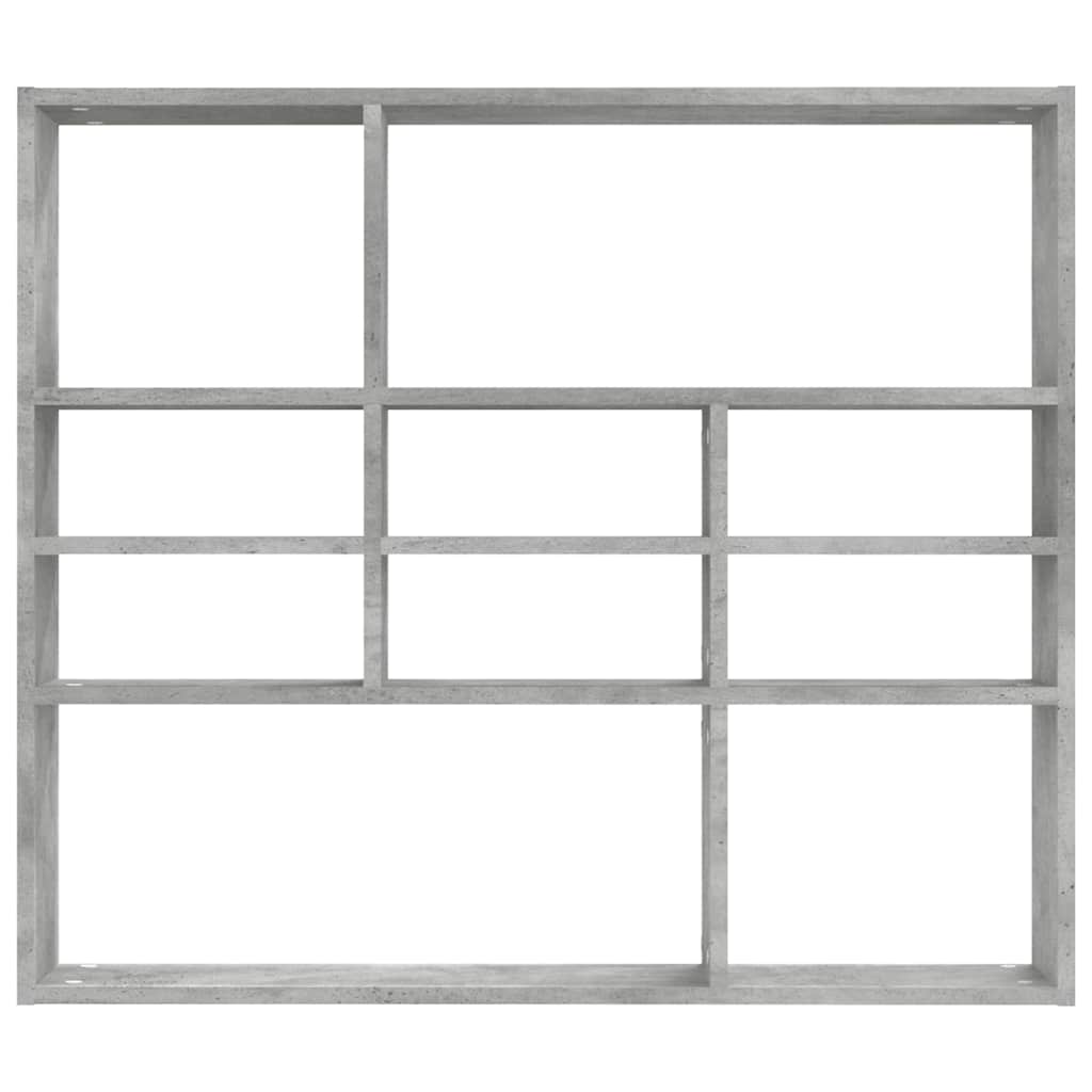 Vidaxl wandschap 90x16x78 cm bewerkt hout betongrijs