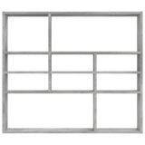 Vidaxl wandschap 90x16x78 cm bewerkt hout betongrijs