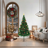Vidaxl Kunstkerstboom mit Beleuchtung und Weihnachtsbällen 180 cm Grün