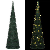 Vidaxl Kunstkerstboom mit Beleuchtung Pop-up 210 cm Grün