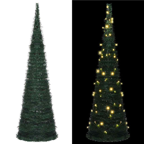 Vidaxl Kunstkerstboom mit Beleuchtung Pop-up 210 cm Grün