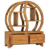Vidaxl kast met yin yang schap 68x26x83 cm massief teakhout