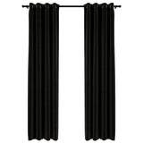 Vidaxl Vorhänge Leinenook Blackout 2 PCs 140x225 cm Anthrazit