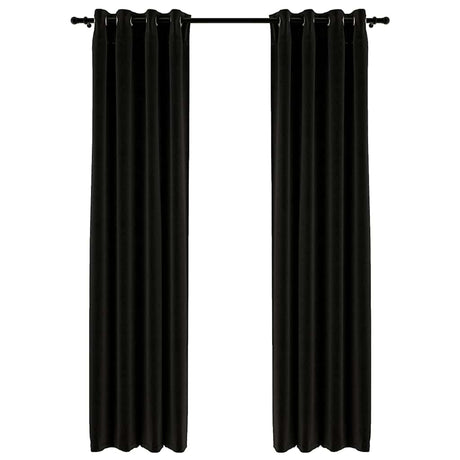 Vidaxl Vorhänge Leinenook Blackout 2 PCs 140x225 cm Anthrazit