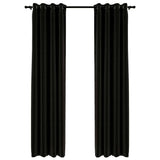 VIDAXL -Vorhänge Leinen sehen verdammt aus 2 ST 140x245 cm Anthrazit