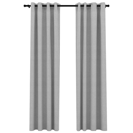 Vidaxl Vorhänge Leinen sehen verdammt schädliche Augen aus 2 St 140x225 cm grau