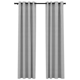 Vidaxl Vorhänge Leinen sehen verdammt schädliche Augen aus 2 St 140x245 cm grau