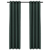 Vidaxl Vorhänge Leinen sehen verdammt schädliche Augen aus 2 St 140x225 cm Grün