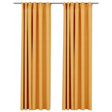Vidaxl Vorhänge Leinenook Blackout Haken 2 ST 140x245 cm Gelb