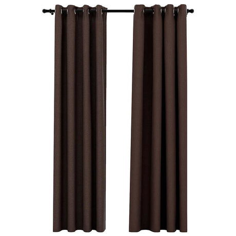 VIDAXL -Vorhänge Leinen sehen verdammte Augen aus 2 St 140x225 cm Taupe