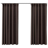 VIDAXL -Vorhänge aussehen verdammt Haken 2 ST 140x175 cm Taupe