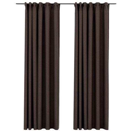 VIDAXL -Vorhänge aussehen verdammt Haken 2 ST 140x245 cm Taupe