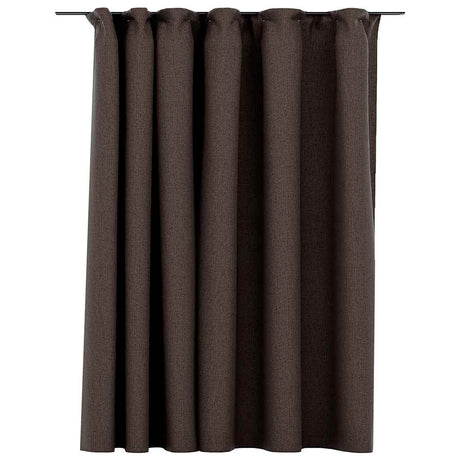 Vidaxl Curtain -Leinen sehen mit Haken 290x245 cm Taupe verdammt aus