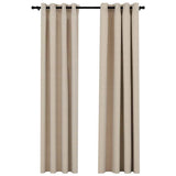 Vidaxl Vorhänge Leinen sehen verdammte Augen aus 2 St 140x245 cm Beige