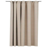 Vidaxl Curtain -Leinen sehen mit Hooks 290x245 cm Beige verdammt aus