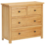 Vidaxl ladekast 80x33,5x75 cm massief eikenhout