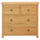Vidaxl ladekast 80x33,5x75 cm massief eikenhout