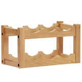 Vidaxl wijnrek voor 6 flessen 37x21x21 cm massief eikenhout
