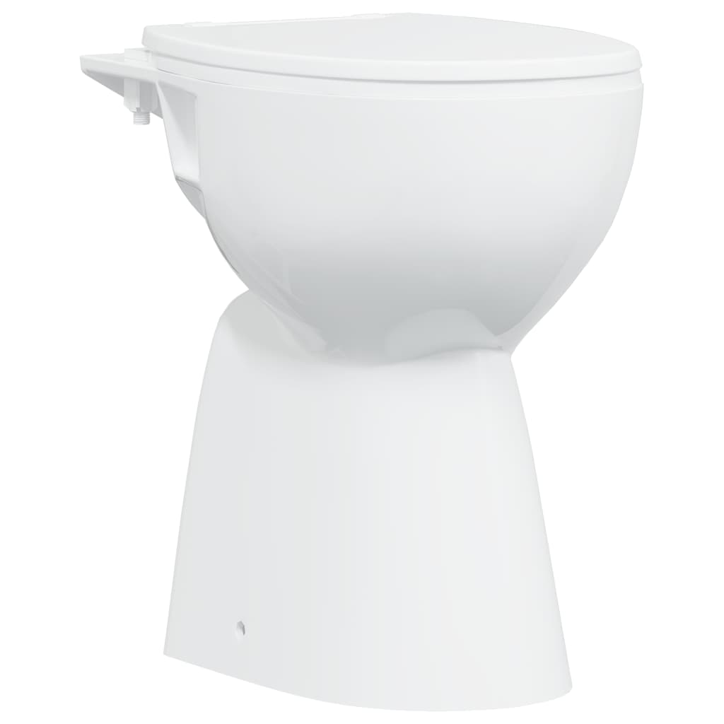 Vidaxl Kantenfreie Toilette 7 cm erhöhte Höhe weiche Keramik Weiß